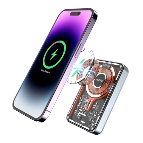 Dudao TGK1 powerbank z ładowarką bezprzewodową MagSafe 20W 10000mAh czarny (TGK1-czarny) Dudao TGK1 powerbank z ładowarką bezprzewodową MagSafe 20W 10000mAh czarny (TGK1-czarny)