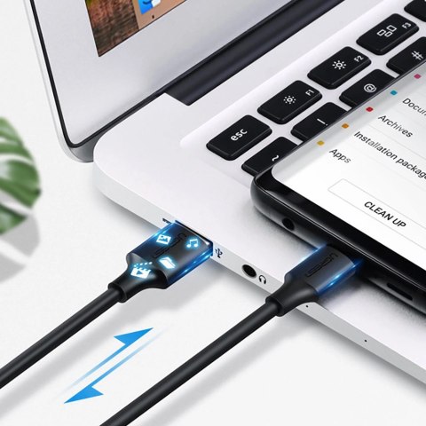 Kabel Ugreen US287 60114 USB-A / USB-C 3A 0.25m - czarny