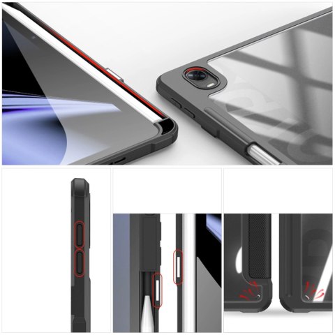 Dux Ducis Toby pancerne etui z klapką Smart Case do Oppo Pad z uchwytem na rysik czarny Dux Ducis Toby pancerne etui z klapką Smart Case do Oppo Pad z uchwytem na rysik czarny