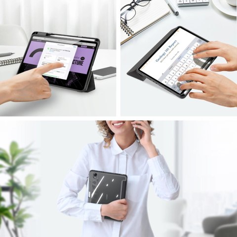 Dux Ducis Toby pancerne etui z klapką Smart Case do Oppo Pad z uchwytem na rysik czarny Dux Ducis Toby pancerne etui z klapką Smart Case do Oppo Pad z uchwytem na rysik czarny