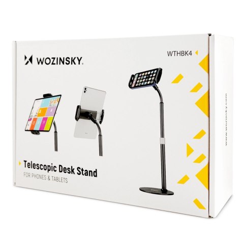 Wozinsky stojak na tablet i telefon na biurko czarny (WTHBK4) Wozinsky stojak na tablet i telefon na biurko czarny (WTHBK4)