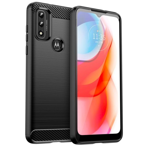 Carbon Case elastyczne etui pokrowiec Motorola Moto G Play 2022 czarny Carbon Case elastyczne etui pokrowiec Motorola Moto G Play 2022 czarny