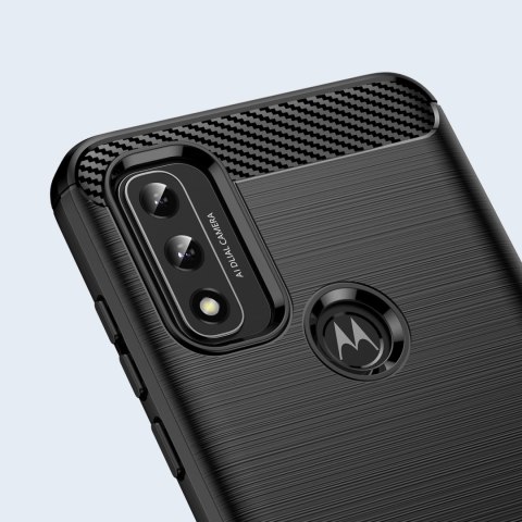 Carbon Case elastyczne etui pokrowiec Motorola Moto G Play 2022 czarny Carbon Case elastyczne etui pokrowiec Motorola Moto G Play 2022 czarny