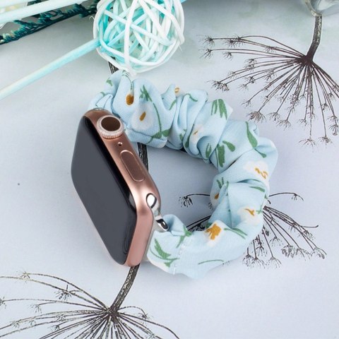 Materiałowa opaska do Apple Watch 38 / 40 / 41 mm pasek bransoleta bransoletka na gumce - niebieska Materiałowa opaska do Apple Watch 38 / 40 / 41 mm pasek bransoleta bransoletka na gumce - niebieska