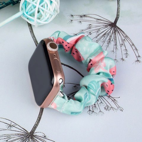 Materiałowa opaska do Apple Watch 42 / 44 / 45 mm pasek bransoleta bransoletka na gumce - arbuz