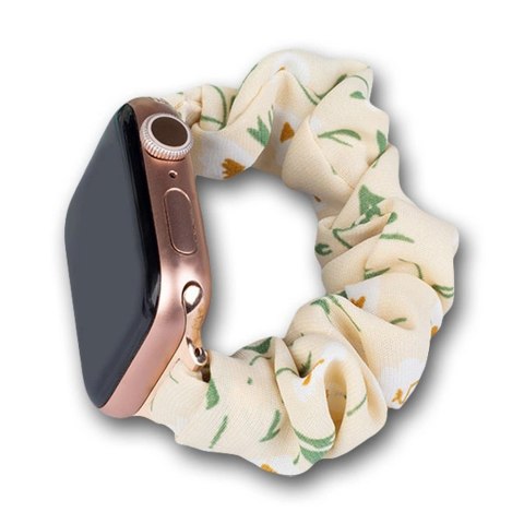 Materiałowa opaska do Apple Watch 42 / 44 / 45 mm pasek bransoleta bransoletka na gumce - żółta Materiałowa opaska do Apple Watch 42 / 44 / 45 mm pasek bransoleta bransoletka na gumce - żółta