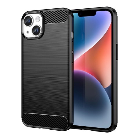 Carbon Case etui iPhone 14 Plus elastyczny żelowy pokrowiec na tył plecki czarny Carbon Case etui iPhone 14 Plus elastyczny żelowy pokrowiec na tył plecki czarny
