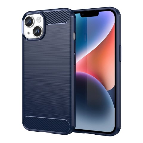 Carbon Case etui iPhone 14 Plus elastyczny żelowy pokrowiec na tył plecki niebieski Carbon Case etui iPhone 14 Plus elastyczny żelowy pokrowiec na tył plecki niebieski