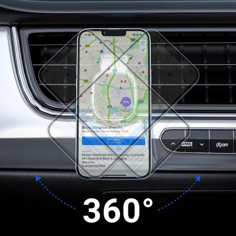 Uchwyt magnetyczny Acefast D16 samochodowy na kratkę nawiewu - nie wymaga MagSafe - szary Uchwyt magnetyczny Acefast D16 samochodowy na kratkę nawiewu - nie wymaga MagSafe - szary