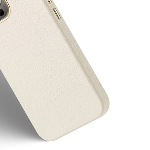 Dux Ducis Roma skórzane etui do iPhone 13 Pro Max elegancki pokrowiec z naturalnej skóry biały Dux Ducis Roma skórzane etui do iPhone 13 Pro Max elegancki pokrowiec z naturalnej skóry biały