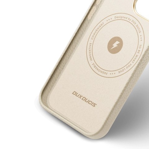 Dux Ducis Roma skórzane etui do iPhone 13 Pro Max elegancki pokrowiec z naturalnej skóry biały Dux Ducis Roma skórzane etui do iPhone 13 Pro Max elegancki pokrowiec z naturalnej skóry biały