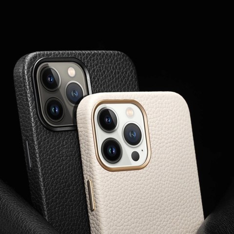 Dux Ducis Roma skórzane etui do iPhone 13 Pro Max elegancki pokrowiec z naturalnej skóry biały Dux Ducis Roma skórzane etui do iPhone 13 Pro Max elegancki pokrowiec z naturalnej skóry biały