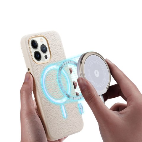 Dux Ducis Roma skórzane etui do iPhone 13 Pro Max elegancki pokrowiec z naturalnej skóry biały Dux Ducis Roma skórzane etui do iPhone 13 Pro Max elegancki pokrowiec z naturalnej skóry biały