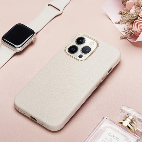 Dux Ducis Roma skórzane etui do iPhone 13 Pro Max elegancki pokrowiec z naturalnej skóry biały Dux Ducis Roma skórzane etui do iPhone 13 Pro Max elegancki pokrowiec z naturalnej skóry biały