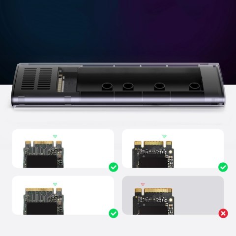 Kieszeń Ugreen CM400 90264 na dysk SSD M.2 z portem USB-C 3.2 - szara Kieszeń Ugreen CM400 90264 na dysk SSD M.2 z portem USB-C 3.2 - szara