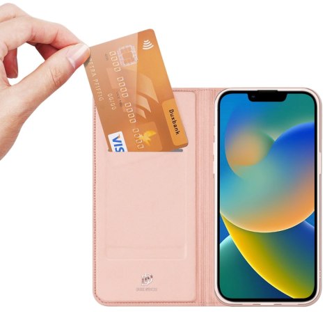 Dux Ducis Skin Pro kabura etui pokrowiec z klapką iPhone 14 Plus różowy Dux Ducis Skin Pro kabura etui pokrowiec z klapką iPhone 14 Plus różowy