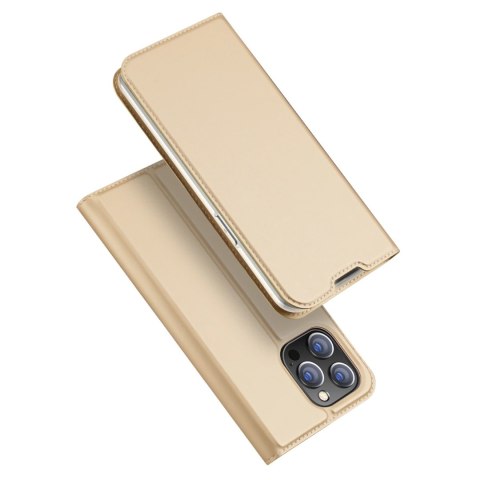 Dux Ducis Skin Pro kabura etui pokrowiec z klapką iPhone 14 Pro Max złoty Dux Ducis Skin Pro kabura etui pokrowiec z klapką iPhone 14 Pro Max złoty