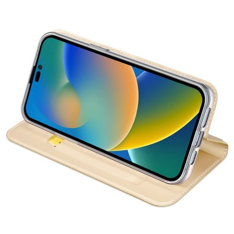 Dux Ducis Skin Pro kabura etui pokrowiec z klapką iPhone 14 Pro Max złoty Dux Ducis Skin Pro kabura etui pokrowiec z klapką iPhone 14 Pro Max złoty