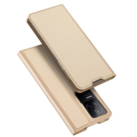 Dux Ducis Skin Pro kabura etui pokrowiec z klapką Xiaomi Poco F4 5G złoty Dux Ducis Skin Pro kabura etui pokrowiec z klapką Xiaomi Poco F4 5G złoty
