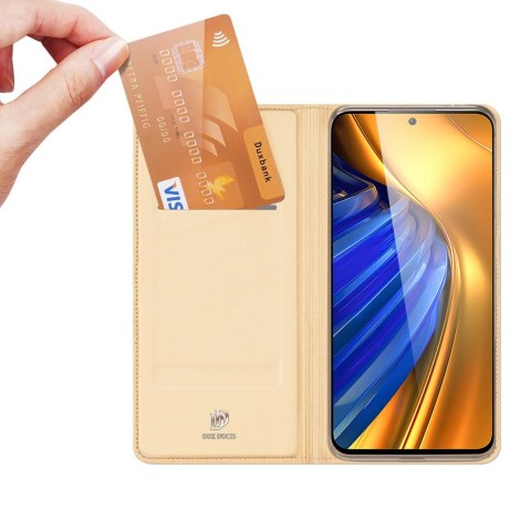 Dux Ducis Skin Pro kabura etui pokrowiec z klapką Xiaomi Poco F4 5G złoty Dux Ducis Skin Pro kabura etui pokrowiec z klapką Xiaomi Poco F4 5G złoty