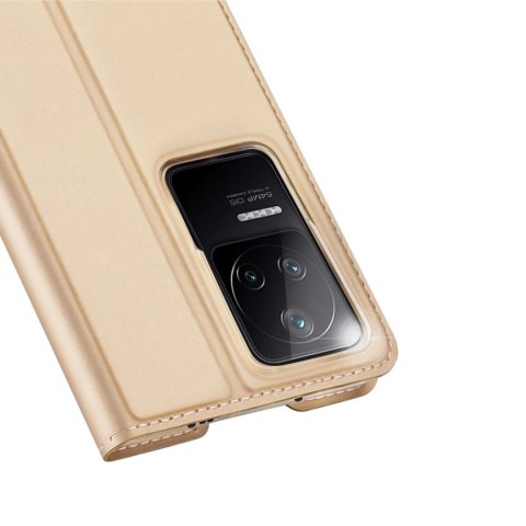 Dux Ducis Skin Pro kabura etui pokrowiec z klapką Xiaomi Poco F4 5G złoty Dux Ducis Skin Pro kabura etui pokrowiec z klapką Xiaomi Poco F4 5G złoty