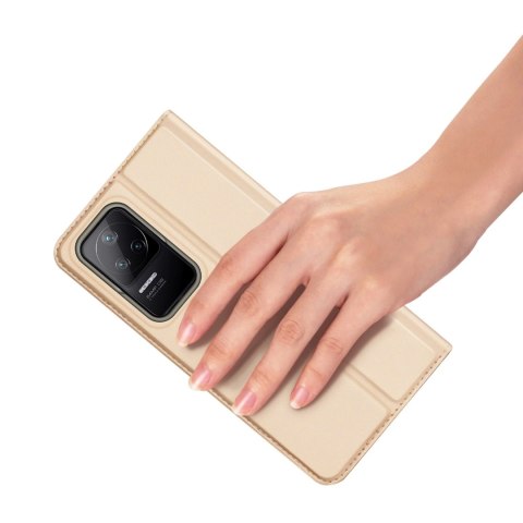 Dux Ducis Skin Pro kabura etui pokrowiec z klapką Xiaomi Poco F4 5G złoty Dux Ducis Skin Pro kabura etui pokrowiec z klapką Xiaomi Poco F4 5G złoty