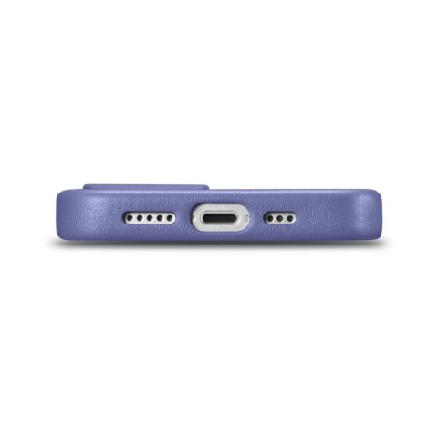 ICarer Case Leather pokrowiec etui z naturalnej skóry do iPhone 14 jasnofioletowy (WMI14220705-LP) (kompatybilne z MagSafe)