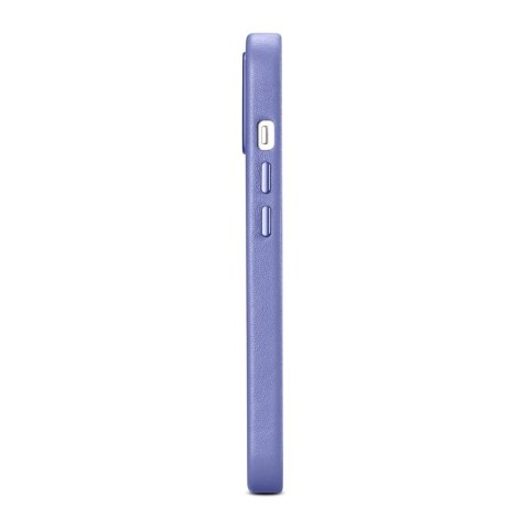 ICarer Case Leather pokrowiec etui z naturalnej skóry do iPhone 14 jasnofioletowy (WMI14220705-LP) (kompatybilne z MagSafe)