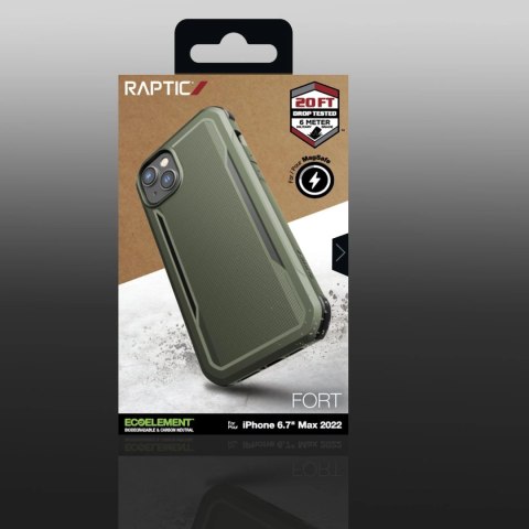Raptic X-Doria Fort Case etui iPhone 14 Plus z MagSafe pancerny pokrowiec zielony Raptic X-Doria Fort Case etui iPhone 14 Plus z MagSafe pancerny pokrowiec zielony