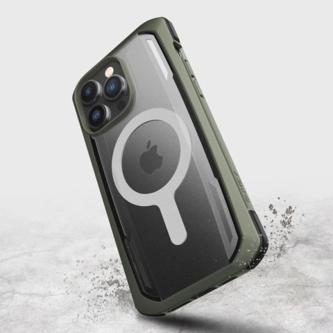 Raptic X-Doria Secure Case etui iPhone 14 Pro z MagSafe pancerny pokrowiec zielony Raptic X-Doria Secure Case etui iPhone 14 Pro z MagSafe pancerny pokrowiec zielony