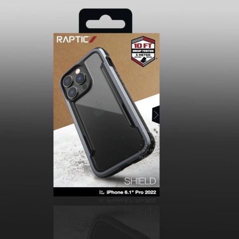 Raptic X-Doria Shield Case etui iPhone 14 Pro pancerny pokrowiec czarny Raptic X-Doria Shield Case etui iPhone 14 Pro pancerny pokrowiec czarny