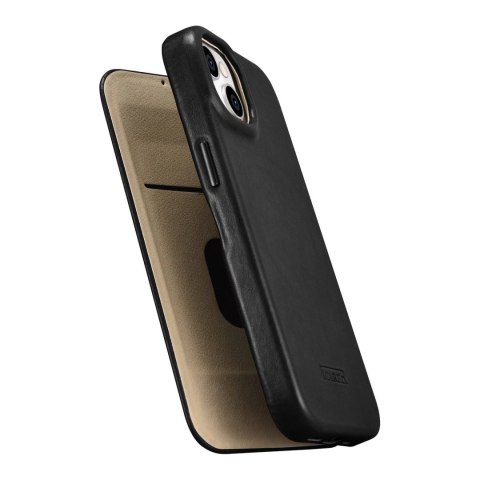 ICarer CE Oil Wax Premium Leather Folio Case skórzane etui iPhone 14 Plus z klapką magnetyczne MagSafe czarny (AKI14220707-BK) ICarer CE Oil Wax Premium Leather Folio Case skórzane etui iPhone 14 Plus z klapką magnetyczne MagSafe czarny (AKI14220707-BK)