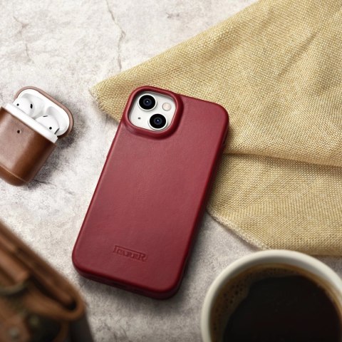 ICarer CE Oil Wax Premium Leather Folio Case skórzane etui iPhone 14 Plus z klapką magnetyczne MagSafe czerwony (AKI14220707-RD) ICarer CE Oil Wax Premium Leather Folio Case skórzane etui iPhone 14 Plus z klapką magnetyczne MagSafe czerwony (AKI14220707-RD)