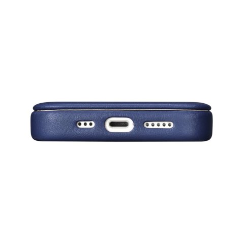ICarer CE Premium Leather Folio Case skórzane etui iPhone 14 Pro z klapką magnetyczne MagSafe niebieski (WMI14220714-BU) ICarer CE Premium Leather Folio Case skórzane etui iPhone 14 Pro z klapką magnetyczne MagSafe niebieski (WMI14220714-BU)