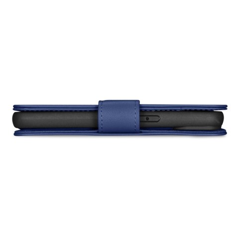 ICarer Wallet Case 2in1 etui iPhone 14 Pro Max skórzany pokrowiec z klapką Anti-RFID niebieski (WMI14220728-BU)