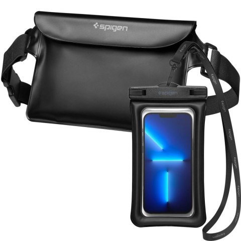Torba Spigen Aqua Shield A621 wodoodporna biodrowa + etui unoszące się na wodzie - czarne Torba Spigen Aqua Shield A621 wodoodporna biodrowa + etui unoszące się na wodzie - czarne