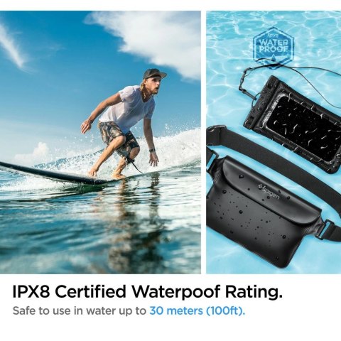 Torba Spigen Aqua Shield A621 wodoodporna biodrowa + etui unoszące się na wodzie - czarne Torba Spigen Aqua Shield A621 wodoodporna biodrowa + etui unoszące się na wodzie - czarne