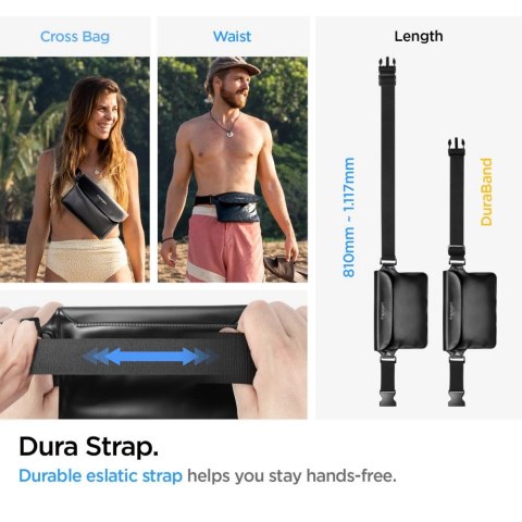 Torba Spigen Aqua Shield A621 wodoodporna biodrowa + etui unoszące się na wodzie - czarne Torba Spigen Aqua Shield A621 wodoodporna biodrowa + etui unoszące się na wodzie - czarne