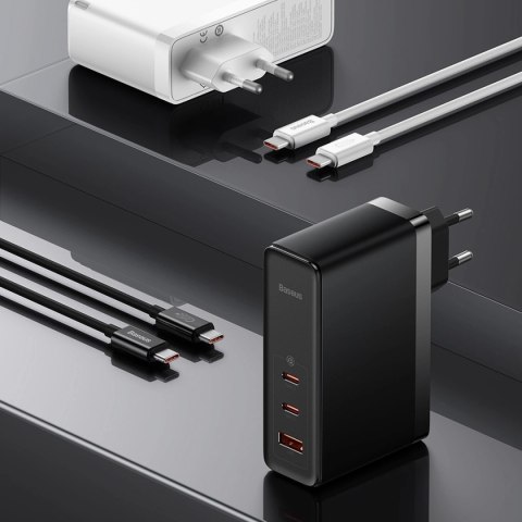 Baseus GaN5 Pro szybka ładowarka 2xUSB-C+USB 140W EU czarna (CCGP100201) Baseus GaN5 Pro szybka ładowarka 2xUSB-C+USB 140W EU czarna (CCGP100201)