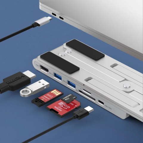 Choetech podstawka stacja wielofunkcyjna 7w1 do laptopa PD/USB-C HDMI(4K/30Hz)/2xUSB-A/1xUSB-C/1xSD/1xTF czarny (HUB-M43) Choetech podstawka stacja wielofunkcyjna 7w1 do laptopa PD/USB-C HDMI(4K/30Hz)/2xUSB-A/1xUSB-C/1xSD/1xTF czarny (HUB-M43)