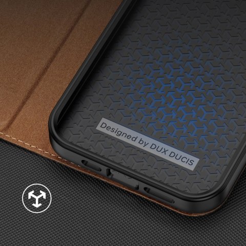 Dux Ducis Skin X2 etui do iPhone 14 Plus pokrowiec z magnetyczną klapką brązowy Dux Ducis Skin X2 etui do iPhone 14 Plus pokrowiec z magnetyczną klapką brązowy