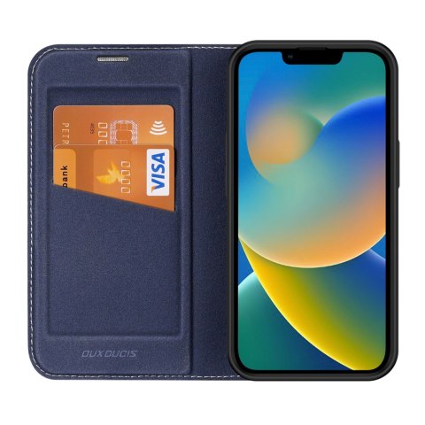 Dux Ducis Skin X2 etui do iPhone 14 Plus pokrowiec z magnetyczną klapką niebieski Dux Ducis Skin X2 etui do iPhone 14 Plus pokrowiec z magnetyczną klapką niebieski