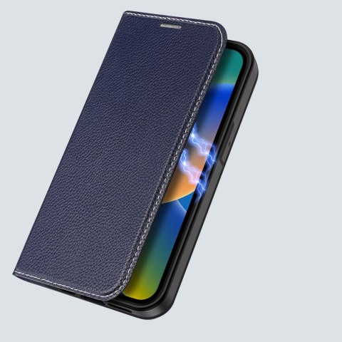 Dux Ducis Skin X2 etui do iPhone 14 Pro Max pokrowiec z magnetyczną klapką niebieski Dux Ducis Skin X2 etui do iPhone 14 Pro Max pokrowiec z magnetyczną klapką niebieski