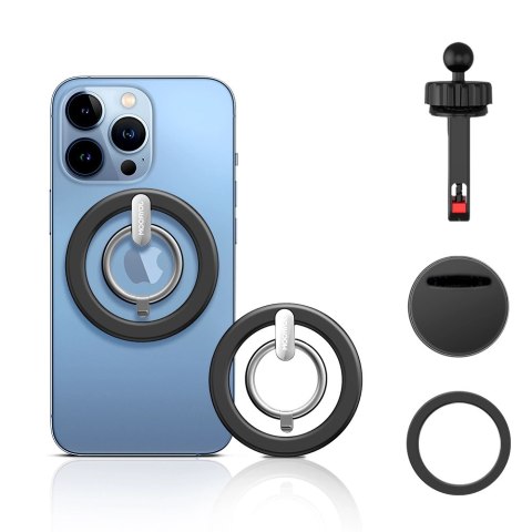 Joyroom zestaw wielofunkcyjny magnetyczny uchwyt samochodowy ring podstawka do telefonu czarny (JR-ZS294) Joyroom zestaw wielofunkcyjny magnetyczny uchwyt samochodowy ring podstawka do telefonu czarny (JR-ZS294)