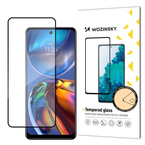 Wozinsky super wytrzymałe szkło hartowane Full Glue na cały ekran z ramką Case Friendly Motorola Moto E32 czarny Wozinsky super wytrzymałe szkło hartowane Full Glue na cały ekran z ramką Case Friendly Motorola Moto E32 czarny