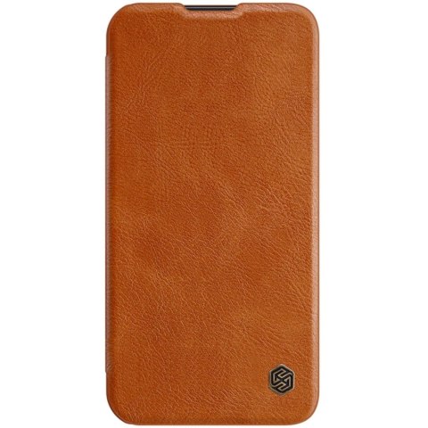 Nillkin Qin Leather Pro Case etui iPhone 14 Plus osłona na aparat kabura pokrowiec obudowa z klapką brązowy Nillkin Qin Leather Pro Case etui iPhone 14 Plus osłona na aparat kabura pokrowiec obudowa z klapką brązowy