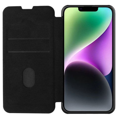 Nillkin Qin Leather Pro Case etui iPhone 14 Plus osłona na aparat kabura pokrowiec obudowa z klapką czarny Nillkin Qin Leather Pro Case etui iPhone 14 Plus osłona na aparat kabura pokrowiec obudowa z klapką czarny