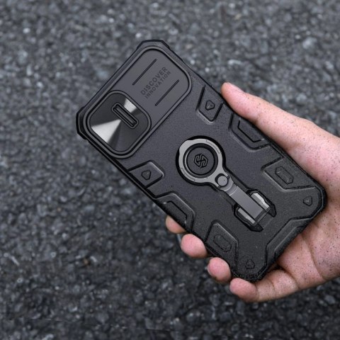 Nillkin CamShield Armor Pro Case etui iPhone 14 Plus pancerny pokrowiec z osłoną na aparat ring podstawka niebieskie Nillkin CamShield Armor Pro Case etui iPhone 14 Plus pancerny pokrowiec z osłoną na aparat ring podstawka niebieskie
