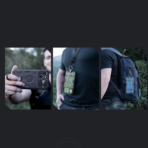 Nillkin CamShield Armor Pro Case etui iPhone 14 Plus pancerny pokrowiec z osłoną na aparat ring podstawka niebieskie Nillkin CamShield Armor Pro Case etui iPhone 14 Plus pancerny pokrowiec z osłoną na aparat ring podstawka niebieskie