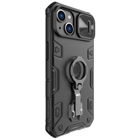 Nillkin CamShield Armor Pro Magnetic Case etui iPhone 14 Plus MagSafe pancerny pokrowiec podstawka ring czarny Nillkin CamShield Armor Pro Magnetic Case etui iPhone 14 Plus MagSafe pancerny pokrowiec podstawka ring czarny